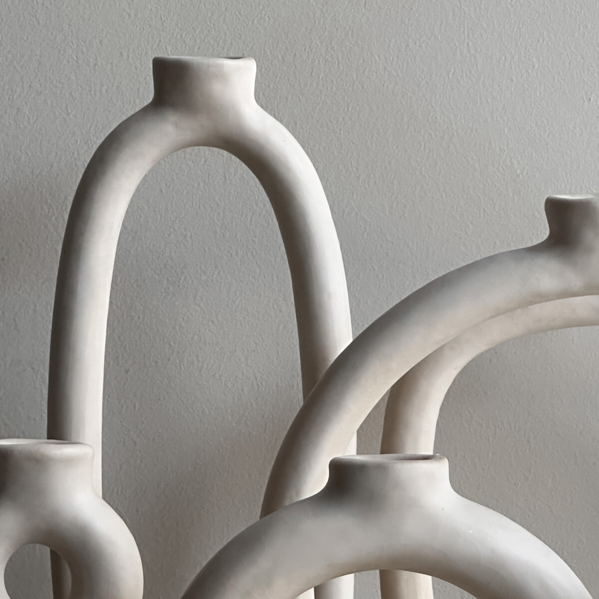 white ceramic candle holder